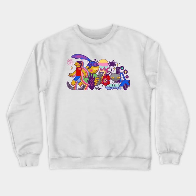 Lolly Pop 2 Crewneck Sweatshirt by Jim Pixel Inc